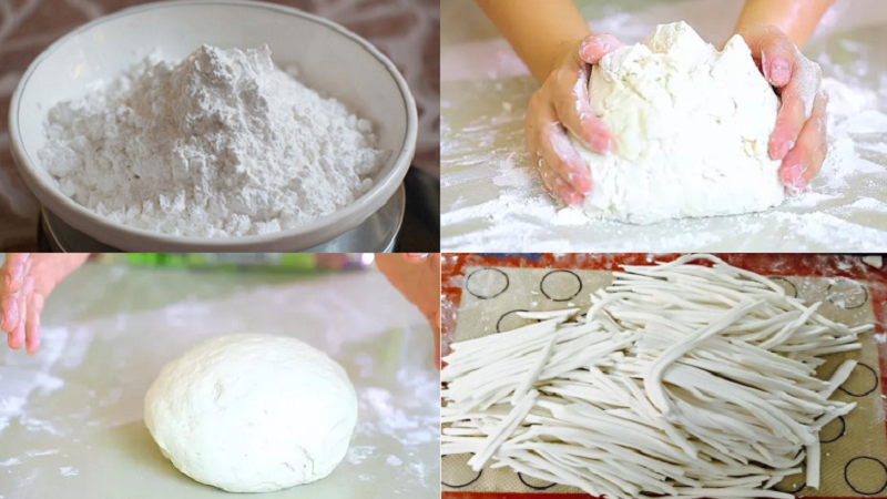 Làm bánh canh bột gạo