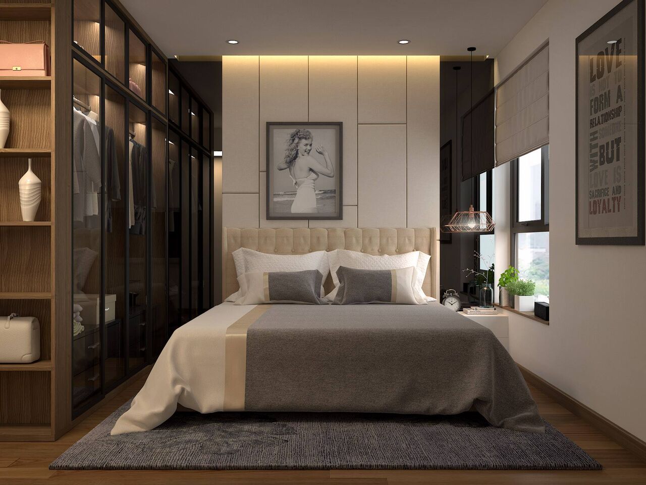 Mẫu thiết kế phòng ngủ nhỏ đẹp hiện đại đơn giản sang trọng