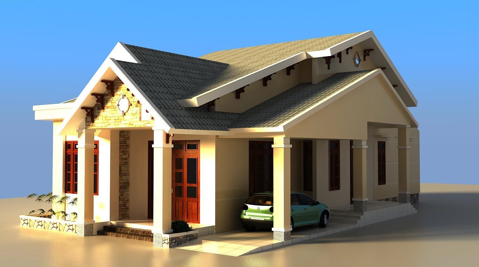 Kết cấu mái phù hợp cho ngôi nhà